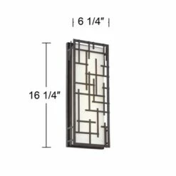 Coupon ✔️ Possini Euro Design Modern Outdoor LED Wall Light Designer Lines Bronze Exterior 6 1/4" High Fixture for House Patio Porch 🤩 -Outdoor Lighting Store unnamed file 3831