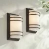 Flash Sale 🎉 John Timberland Modern Outdoor Wall Light Fixtures Set of 2 Oil Rubbed Bronze 11" LED Opal Glass Shade Exterior House Porch Patio 🔥 -Outdoor Lighting Store unnamed file 3832