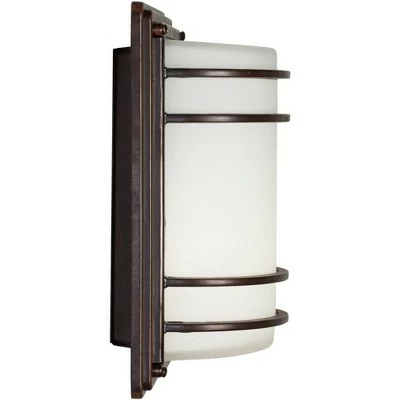 Flash Sale 🎉 John Timberland Modern Outdoor Wall Light Fixtures Set of 2 Oil Rubbed Bronze 11" LED Opal Glass Shade Exterior House Porch Patio 🔥 7 Flash Sale 🎉 John Timberland Modern Outdoor Wall Light Fixtures Set of 2 Oil Rubbed Bronze 11" LED Opal Glass Shade Exterior House Porch Patio 🔥 - Image 5