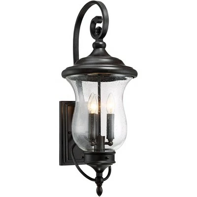 Brand new ✔️ Franklin Iron Works Outdoor Wall Light Fixture LED Dimmable Bronze 26 3/4" Clear Seedy Glass for Exterior House Porch Patio 👍 8 Brand new ✔️ Franklin Iron Works Outdoor Wall Light Fixture LED Dimmable Bronze 26 3/4" Clear Seedy Glass for Exterior House Porch Patio 👍 - Image 6