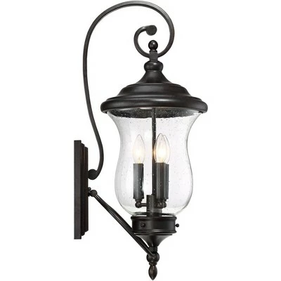 Brand new ✔️ Franklin Iron Works Outdoor Wall Light Fixture LED Dimmable Bronze 26 3/4" Clear Seedy Glass for Exterior House Porch Patio 👍 9 Brand new ✔️ Franklin Iron Works Outdoor Wall Light Fixture LED Dimmable Bronze 26 3/4" Clear Seedy Glass for Exterior House Porch Patio 👍 - Image 7