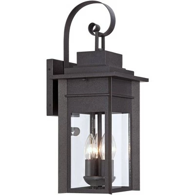 Best deal ⭐ Franklin Iron Works Traditional Outdoor Wall Light Fixture Black Specked Gray Carriage 21" Clear Glass for Exterior Patio Porch 🎁 5 Best deal ⭐ Franklin Iron Works Traditional Outdoor Wall Light Fixture Black Specked Gray Carriage 21" Clear Glass for Exterior Patio Porch 🎁 - Image 3