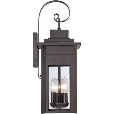 Best deal ⭐ Franklin Iron Works Traditional Outdoor Wall Light Fixture Black Specked Gray Carriage 21" Clear Glass for Exterior Patio Porch 🎁 6 Best deal ⭐ Franklin Iron Works Traditional Outdoor Wall Light Fixture Black Specked Gray Carriage 21" Clear Glass for Exterior Patio Porch 🎁 - Image 4