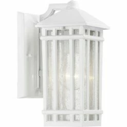 Budget 😉 Kathy Ireland Sierra Craftsman 10" High White Outdoor Wall Light 💯 -Outdoor Lighting Store unnamed file 3854