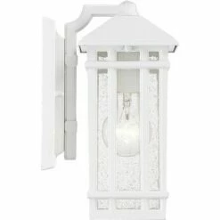 Budget 😉 Kathy Ireland Sierra Craftsman 10" High White Outdoor Wall Light 💯 -Outdoor Lighting Store unnamed file 3855