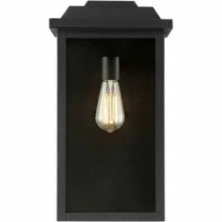 Top 10 👏 John Timberland Rustic Industrial Outdoor Wall Light Fixture Textured Black Metal 18 1/2" Clear Glass Exterior House Porch Patio 😍 -Outdoor Lighting Store unnamed file 3859