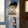 Budget 😀 10.25" 1-Light Traditional Satin Outdoor Stained Glass Lantern Wall Sconce Black - River of Goods 😉 -Outdoor Lighting Store unnamed file 3863