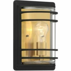Cheapest 😍 John Timberland Modern Industrial Outdoor Wall Light Fixture Black Brass 11" Clear Glass Exterior House Porch Patio Outside Deck 😀 -Outdoor Lighting Store unnamed file 3883