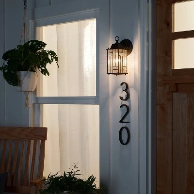 Budget ๐คฉ 10.25" Stained Glass 1-Light Prairie Style Outdoor Lantern Wall Sconce - River of Goods ๐ 5 Budget ๐คฉ 10.25" Stained Glass 1-Light Prairie Style Outdoor Lantern Wall Sconce - River of Goods ๐ - Image 3