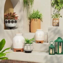 Budget 😀 Opalhouse Designed With Jungalow Terracotta Outdoor Lantern Candle Holder White/Terracotta - Opalhouse™ designed with Jungalow™ 🔔