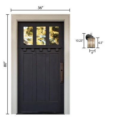 Budget ๐คฉ 10.25" Stained Glass 1-Light Prairie Style Outdoor Lantern Wall Sconce - River of Goods ๐ 7 Budget ๐คฉ 10.25" Stained Glass 1-Light Prairie Style Outdoor Lantern Wall Sconce - River of Goods ๐ - Image 5