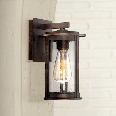 Brand new ๐งจ Franklin Iron Works Vintage Industrial Outdoor Wall Light Fixture Bronze Lantern 10 1/2" Seeded Glass Cylinder for Exterior Porch ๐ฅ 3 Brand new ๐งจ Franklin Iron Works Vintage Industrial Outdoor Wall Light Fixture Bronze Lantern 10 1/2" Seeded Glass Cylinder for Exterior Porch ๐ฅ