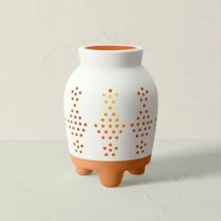 Budget 😀 Opalhouse Designed With Jungalow Terracotta Outdoor Lantern Candle Holder White/Terracotta - Opalhouse™ designed with Jungalow™ 🔔 -Outdoor Lighting Store unnamed file 391
