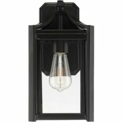 Coupon 😀 Franklin Iron Works Rustic Farmhouse Outdoor Wall Light Fixture Black 12 1/2" Clear Beveled Glass Exterior House Porch Patio Deck 😍 -Outdoor Lighting Store unnamed file 3935