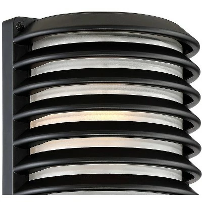 Discount 🥰 John Timberland Modern Industrial Outdoor Wall Lights Fixtures Set of 2 Black 10" Frosted Glass Exterior House Porch Patio Outside ❤️ 4 Discount 🥰 John Timberland Modern Industrial Outdoor Wall Lights Fixtures Set of 2 Black 10" Frosted Glass Exterior House Porch Patio Outside ❤️ - Image 2