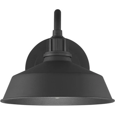 Cheapest 🎉 Franklin Iron Works Modern Industrial Outdoor Barn Lights Fixtures Set of 2 Black Dusk to Dawn 10 1/2" Exterior House Porch Patio 🔔 4 Cheapest 🎉 Franklin Iron Works Modern Industrial Outdoor Barn Lights Fixtures Set of 2 Black Dusk to Dawn 10 1/2" Exterior House Porch Patio 🔔 - Image 2