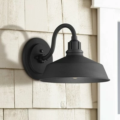 Cheapest 🎉 Franklin Iron Works Modern Industrial Outdoor Barn Lights Fixtures Set of 2 Black Dusk to Dawn 10 1/2" Exterior House Porch Patio 🔔 8 Cheapest 🎉 Franklin Iron Works Modern Industrial Outdoor Barn Lights Fixtures Set of 2 Black Dusk to Dawn 10 1/2" Exterior House Porch Patio 🔔 - Image 6