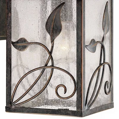 Best Pirce ⌛ Franklin Iron Works Country Cottage Wall Light Fixture French Bronze Leaf and Vine Motif 12 1/2" Clear Seedy Glass for House Porch 🔥 3 Best Pirce ⌛ Franklin Iron Works Country Cottage Wall Light Fixture French Bronze Leaf and Vine Motif 12 1/2" Clear Seedy Glass for House Porch 🔥 - Image 2