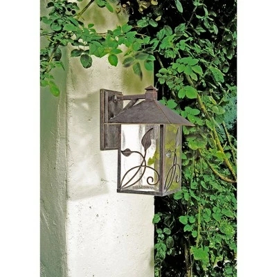Best Pirce ⌛ Franklin Iron Works Country Cottage Wall Light Fixture French Bronze Leaf and Vine Motif 12 1/2" Clear Seedy Glass for House Porch 🔥 5 Best Pirce ⌛ Franklin Iron Works Country Cottage Wall Light Fixture French Bronze Leaf and Vine Motif 12 1/2" Clear Seedy Glass for House Porch 🔥 - Image 4