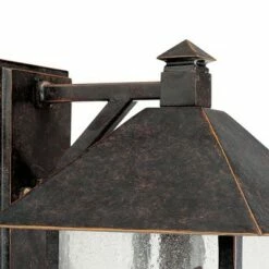 Hot Sale ⌛ Franklin Iron Works Country Cottage Outdoor Wall Fixture French Bronze Leaf and Vine Motif 15" Clear Seedy Glass for House Porch 🔔 -Outdoor Lighting Store unnamed file 3986