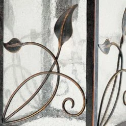 Hot Sale ⌛ Franklin Iron Works Country Cottage Outdoor Wall Fixture French Bronze Leaf and Vine Motif 15" Clear Seedy Glass for House Porch 🔔 -Outdoor Lighting Store unnamed file 3987