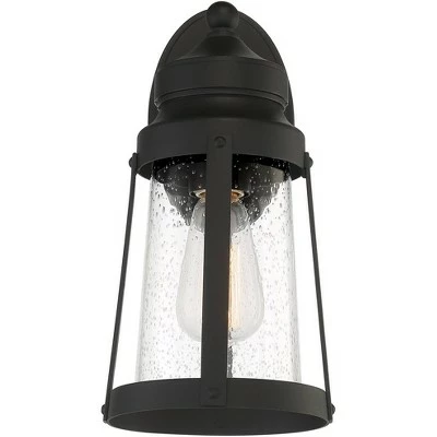 Top 10 💯 Franklin Iron Works Industrial Outdoor Wall Light Fixture Sand Black Metal 13 1/4" Clear Seedy Glass Exterior House Porch Patio ✨ 4 Top 10 💯 Franklin Iron Works Industrial Outdoor Wall Light Fixture Sand Black Metal 13 1/4" Clear Seedy Glass Exterior House Porch Patio ✨ - Image 3