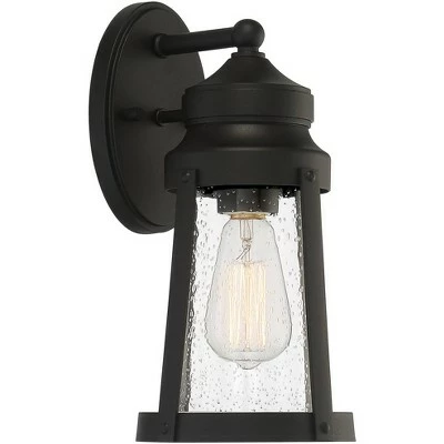 Top 10 💯 Franklin Iron Works Industrial Outdoor Wall Light Fixture Sand Black Metal 13 1/4" Clear Seedy Glass Exterior House Porch Patio ✨ 5 Top 10 💯 Franklin Iron Works Industrial Outdoor Wall Light Fixture Sand Black Metal 13 1/4" Clear Seedy Glass Exterior House Porch Patio ✨ - Image 4