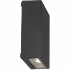 Outlet 👍 Possini Euro Design Modern Outdoor Wall Lights Set of 2 Black Metal LED Downlight 5 1/2" Tempered Glass Exterior House Porch Patio 🎉 -Outdoor Lighting Store unnamed file 4009