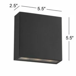 Outlet 👍 Possini Euro Design Modern Outdoor Wall Lights Set of 2 Black Metal LED Downlight 5 1/2" Tempered Glass Exterior House Porch Patio 🎉 -Outdoor Lighting Store unnamed file 4010