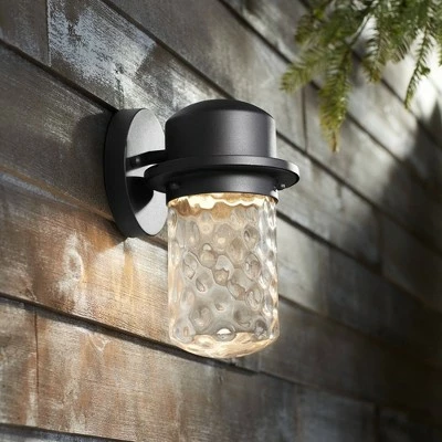 Cheapest ✔️ Possini Euro Design Modern Outdoor Wall Light Fixture LED Textured Black 9 1/4" Clear 🔨 Hammered Glass for House Porch Patio Deck ❤️ 3 Cheapest ✔️ Possini Euro Design Modern Outdoor Wall Light Fixture LED Textured Black 9 1/4" Clear 🔨 Hammered Glass for House Porch Patio Deck ❤️