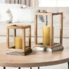 Best Pirce ❤️ Hearth & Hand With Magnolia Wood & Glass Lantern - Hearth & Hand™ with Magnolia 👏 -Outdoor Lighting Store unnamed file 403