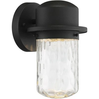 Cheapest ✔️ Possini Euro Design Modern Outdoor Wall Light Fixture LED Textured Black 9 1/4" Clear 🔨 Hammered Glass for House Porch Patio Deck ❤️ 6 Cheapest ✔️ Possini Euro Design Modern Outdoor Wall Light Fixture LED Textured Black 9 1/4" Clear 🔨 Hammered Glass for House Porch Patio Deck ❤️ - Image 4