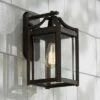 Outlet 💯 Franklin Iron Works Rustic Farmhouse Outdoor Wall Light Fixture Bronze 12 1/2" Clear Beveled Glass Panel for Exterior House Porch ⌛ -Outdoor Lighting Store unnamed file 4034