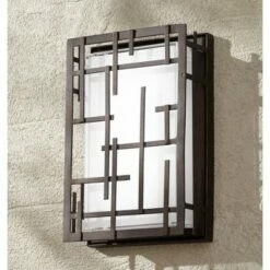 Top 10 ๐ Possini Euro Design Modern Outdoor Wall Light Fixture Dimmable LED Bronze 9 1/4" White Cased Glass for Exterior House Porch Patio ๐
