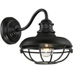 Best deal 🛒 Franklin Iron Works Farmhouse Vintage Outdoor Barn Light Fixture Black 9" Open Metal Cage for Exterior House Porch Patio Outside 🌟 -Outdoor Lighting Store unnamed file 4055