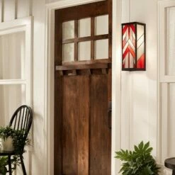 Top 10 😉 16.25" 1-Light Mission Style Rectangular Outdoor Stained Glass Wall Sconce Red - River of Goods 🌟 -Outdoor Lighting Store unnamed file 4058