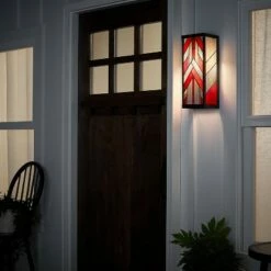 Top 10 😉 16.25" 1-Light Mission Style Rectangular Outdoor Stained Glass Wall Sconce Red - River of Goods 🌟 -Outdoor Lighting Store unnamed file 4059