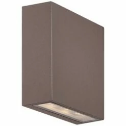 Budget ⌛ Possini Euro Design Modern Outdoor Wall Light Fixture LED Bronze 5 1/2" Tempered Glass Lens Up Down for Exterior House Porch Patio 🤩 -Outdoor Lighting Store unnamed file 4064