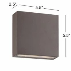 Budget ⌛ Possini Euro Design Modern Outdoor Wall Light Fixture LED Bronze 5 1/2" Tempered Glass Lens Up Down for Exterior House Porch Patio 🤩 -Outdoor Lighting Store unnamed file 4066
