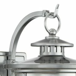 Buy ✔️ Franklin Iron Works Modern Outdoor Wall Light Fixture Chrome Lantern 14 1/2" Clear Seedy Glass for Exterior House Porch Patio ⌛ -Outdoor Lighting Store unnamed file 4069