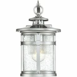 Buy ✔️ Franklin Iron Works Modern Outdoor Wall Light Fixture Chrome Lantern 14 1/2" Clear Seedy Glass for Exterior House Porch Patio ⌛ -Outdoor Lighting Store unnamed file 4070