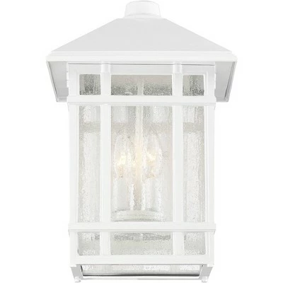 Outlet 👏 Kathy Ireland Sierra Craftsman 15" High White Outdoor Wall Light ✨ 5 Outlet 👏 Kathy Ireland Sierra Craftsman 15" High White Outdoor Wall Light ✨ - Image 3
