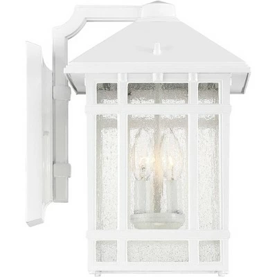 Outlet 👏 Kathy Ireland Sierra Craftsman 15" High White Outdoor Wall Light ✨ 7 Outlet 👏 Kathy Ireland Sierra Craftsman 15" High White Outdoor Wall Light ✨ - Image 5