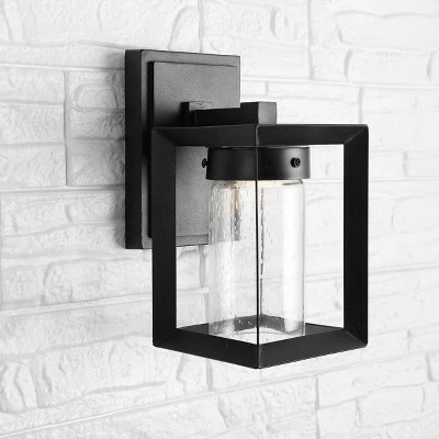 Best Sale 🥰 JONATHAN Y 6.75" LED Glass/Metal Outdoor Cube Bubble Sconce Black - Jonathan Y 🎉 4 Best Sale 🥰 JONATHAN Y 6.75" LED Glass/Metal Outdoor Cube Bubble Sconce Black - Jonathan Y 🎉 - Image 3
