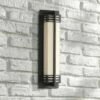 Promo 🌟 Possini Euro Design Modern Outdoor Wall Sconce Fixture LED Bronze 16" White Frosted Glass for Exterior House Porch Patio Deck ⌛ -Outdoor Lighting Store unnamed file 4108