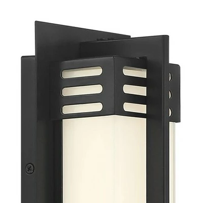 Promo 🌟 Possini Euro Design Modern Outdoor Wall Sconce Fixture LED Bronze 16" White Frosted Glass for Exterior House Porch Patio Deck ⌛ 4 Promo 🌟 Possini Euro Design Modern Outdoor Wall Sconce Fixture LED Bronze 16" White Frosted Glass for Exterior House Porch Patio Deck ⌛ - Image 2
