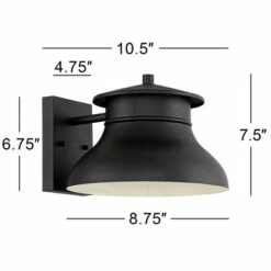 Wholesale 🛒 John Timberland Modern Industrial Outdoor Wall Lights Fixtures Set of 2 Black LED 7 1/2" Exterior House Porch Patio Outside Deck 🤩 -Outdoor Lighting Store unnamed file 4124