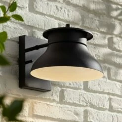Wholesale 🛒 John Timberland Modern Industrial Outdoor Wall Lights Fixtures Set of 2 Black LED 7 1/2" Exterior House Porch Patio Outside Deck 🤩 -Outdoor Lighting Store unnamed file 4125