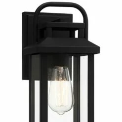 Flash Sale 🧨 John Timberland Modern Industrial Outdoor Wall Light Fixture Matte Black Lantern 14 1/2" Clear Glass Exterior House Porch Patio 👍 -Outdoor Lighting Store unnamed file 4140