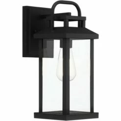 Flash Sale 🧨 John Timberland Modern Industrial Outdoor Wall Light Fixture Matte Black Lantern 14 1/2" Clear Glass Exterior House Porch Patio 👍 -Outdoor Lighting Store unnamed file 4142
